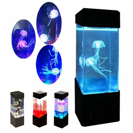 LED Jellyfish Lamp, Color Changing Mood Light with Lifelike Moving Jellyfish for Living Room and Office