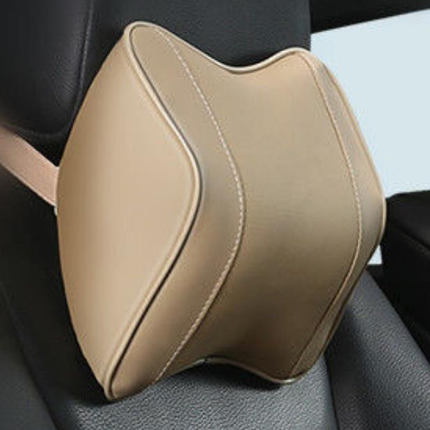Car Neck Headrest Pillow with Adjustable Height and Tightness, Perforated Leather Cover, 4 Colors, for Cars
