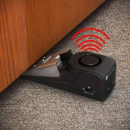 Portable Alarm Door Stopper with Loud Siren | Compact Security Device for Home Protection