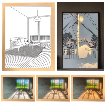 Illuminated Wall Art Panel, 11 Scenic Designs and 2 Sizes, Glowing Decor for Living Room and Bedroom