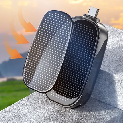 Solar Power Bank Keychain with Compact Design | Portable Charging for On-the-Go Devices
