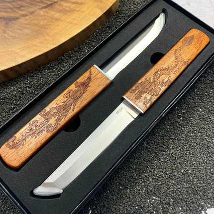 Dual Edge Dragon Design Utility Knife, Thickened Blade with Ergonomic Handle, 2 Color Options