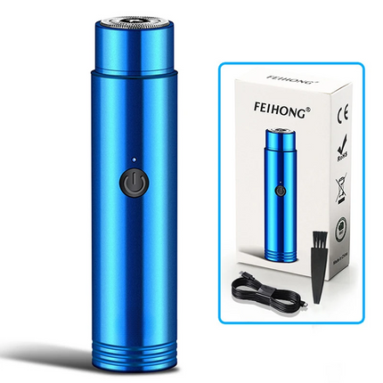 Pocket Electric Shaver, USB Powered Mini Travel Razor with Quiet Motor and Gentle Blades for Sensitive Skin