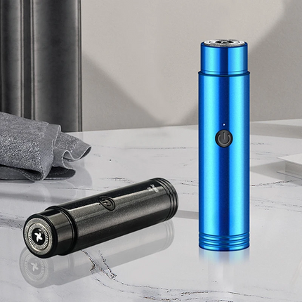 Pocket Electric Shaver, USB Powered Mini Travel Razor with Quiet Motor and Gentle Blades for Sensitive Skin