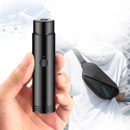 Pocket Electric Shaver, USB Powered Mini Travel Razor with Quiet Motor and Gentle Blades for Sensitive Skin