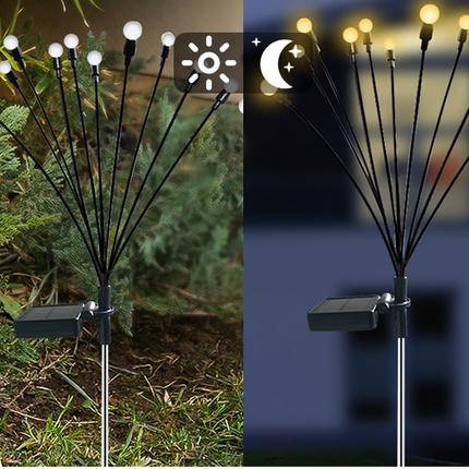 Solar Powered Firefly String Lights with Adjustable Brightness | Outdoor Decor for Magical Evenings