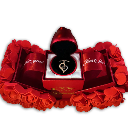 Romantic Rose Gift Box with Adjustable Necklace | Perfect for Valentine's Day