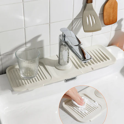 Kitchen Sink Draining Mat for Countertops, Dish Drying Mat that Holds Wet Plates, Pans and Utensils
