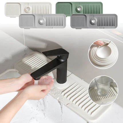 Kitchen Sink Draining Mat for Countertops, Dish Drying Mat that Holds Wet Plates, Pans and Utensils
