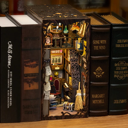 DIY Book Nook Kit, Magic Apothecary Miniature Witch Room Built From Scratch, All Raw Materials Included
