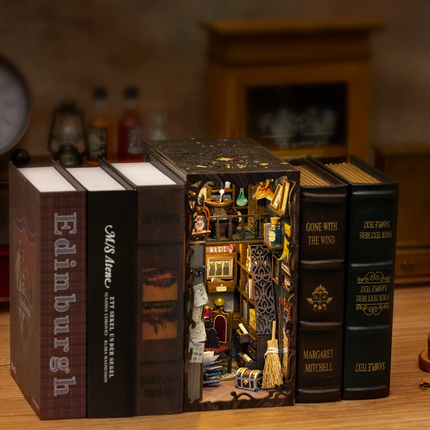 DIY Book Nook Kit, Magic Apothecary Miniature Witch Room Built From Scratch, All Raw Materials Included