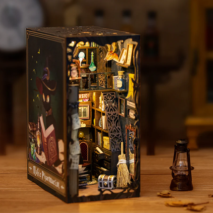 DIY Book Nook Kit, Magic Apothecary Miniature Witch Room Built From Scratch, All Raw Materials Included