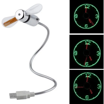USB LED Desk Fan with Adjustable Speed & Colorful Display for Cool Convenience