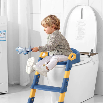 Toddler Potty Training Seat with Steps, Foldable Toilet Trainer Ladder for Kids and Small Bathrooms
