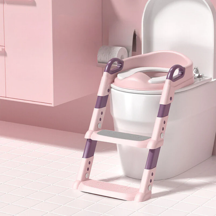 Toddler Potty Training Seat with Steps, Foldable Toilet Trainer Ladder for Kids and Small Bathrooms