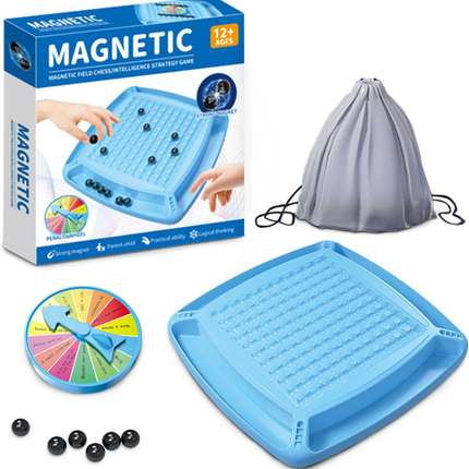 Magnetic Board Game for Family Game Night, Play Out All Your Magnets to Win, Screen-Free Strategy for Kids and Adults