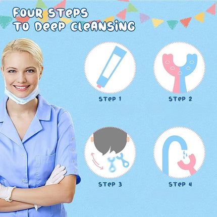 U-Shaped Toothbrush with Soft Bristles | Ergonomic Design for Easy Cleaning