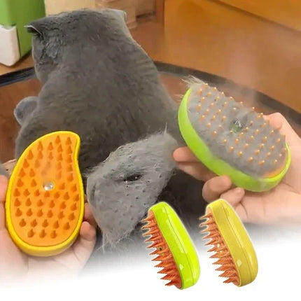 Rechargeable Pet Grooming Brush with Steam Function | Effective Cleaning for All Fur Types