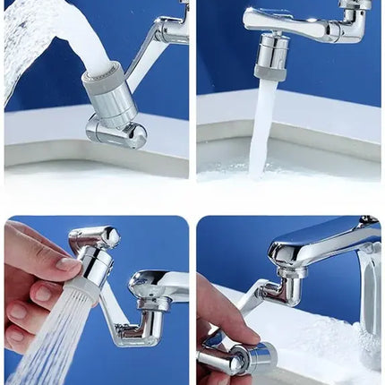 360 Rotatable Faucet Sprayer, 2-Mode Swivel Tap Attachment with 4-Layer Filter, Fits 99% of Kitchen and Bath Taps