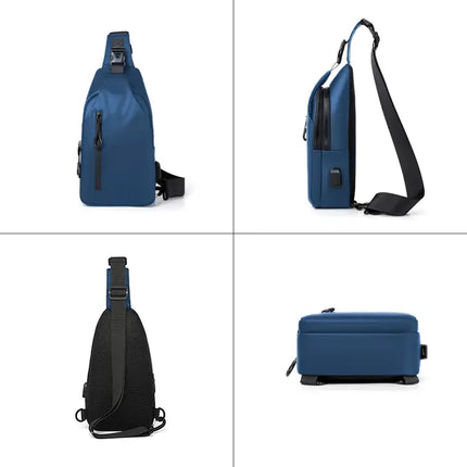 Anti-Theft Crossbody Backpack with RFID Protection, Black, Blue or Grey, for Commuting, City Trips and Travel