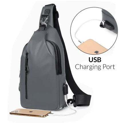 Anti-Theft Crossbody Backpack with RFID Protection, Black, Blue or Grey, for Commuting, City Trips and Travel