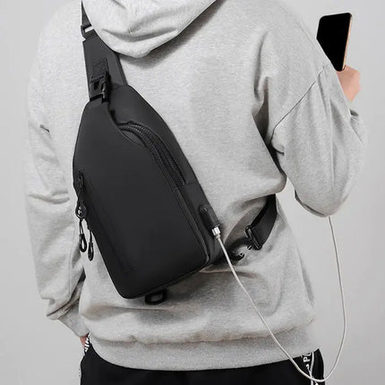 Anti-Theft Crossbody Backpack with RFID Protection, Black, Blue or Grey, for Commuting, City Trips and Travel