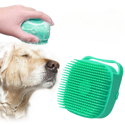 Pet Grooming Brush with Soft Bristles, Gentle Coat Cleaning Brush with Non Slip Grip, Easy Clean Design, 3 Colours