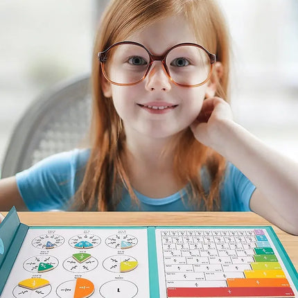 Magnetic Fraction Set for Kids Math Learning, Hands-On Numerator and Denominator Practice for Classroom and Homeschool