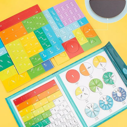 Magnetic Fraction Set for Kids Math Learning, Hands-On Numerator and Denominator Practice for Classroom and Homeschool