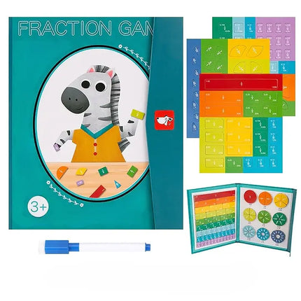 Magnetic Fraction Set for Kids Math Learning, Hands-On Numerator and Denominator Practice for Classroom and Homeschool