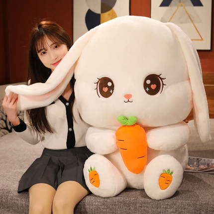 Plush Bunny Stuffed Animal, Soft Fluffy Rabbit Toy in 30, 40, 50 and 80 cm Sizes, Nursery Decor Gift for Kids