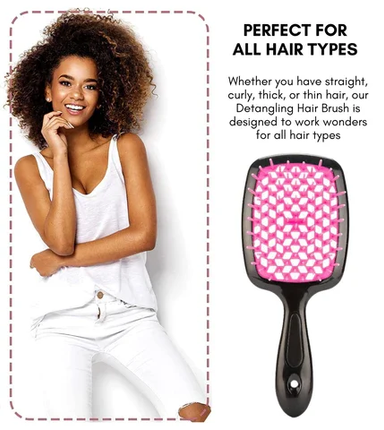 Detangling Hair Brush for Wet and Dry Hair, Flexible Bristle Detangler in 8 Colors for Curly and Thick Hair