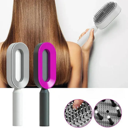 Self-Cleaning Hair Brush with Easy Detangling | Effortless Styling for All Hair Types