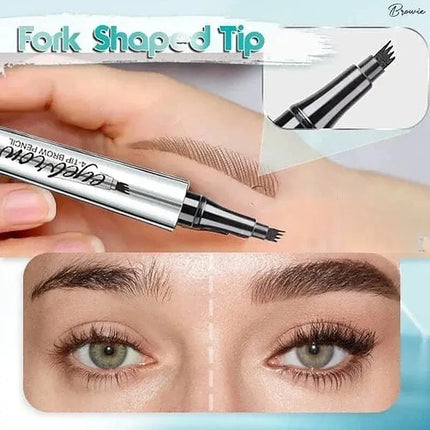 Microblading Eyebrow Pencil, Fine Tip Brow Pen for Natural Defined Brows, Up to 36 Hour Wear, 5 Natural Shades