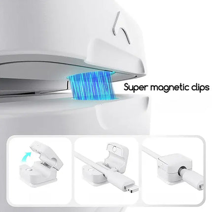 Magnetic Cable Clips for Desk, Cord Organizer That Holds Charging Leads in One Spot and Keeps Wires Off the Floor