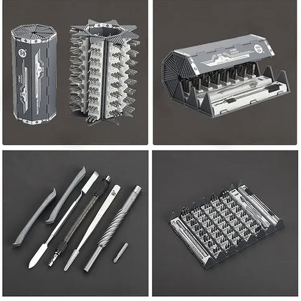 128-in-1 Precision Screwdriver Set with Interchangeable Bits, Compact Repair Kit for Electronics, Appliances and DIY