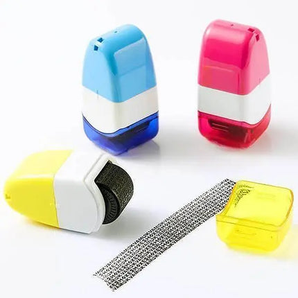 Identity Theft Protection Roller Stamp for Documents, Confidential Address Blocker Security Stamp in 4 Colors