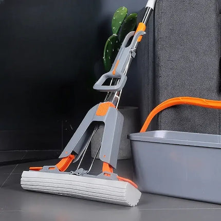 Self-Wringing Mop with Microfiber Mop Head | Effortless Cleaning for Streak-Free Floors