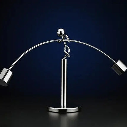 Stainless Steel Balancing Sculpture with Modern Design | Unique Home Decor for Creative Spaces