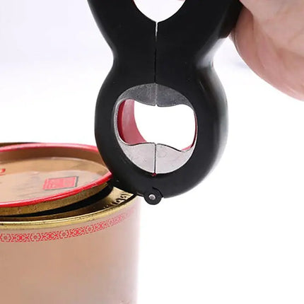 Jar Opener 6 in 1 Multifunctional Bottle, Can and Bag Opener with Ergonomic Grip, Low Effort Kitchen Tool for Tight Lids, Indoor and Outdoor