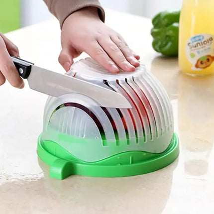 Cutting Bowl for Salad & Vegetables with Integrated Drainer | Easy Prep for Fresh Meals