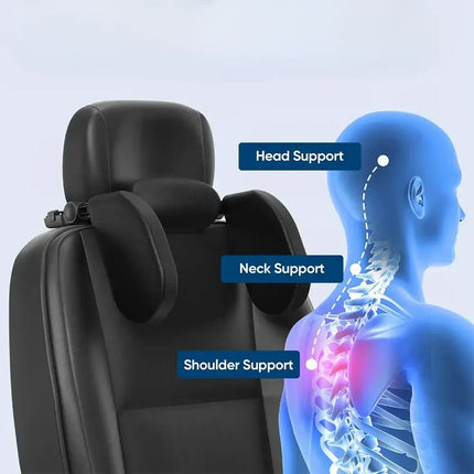 Car Seat Headrest Side Pillow, Attaches to the Seat Headrest, Side Head and Neck Cushion, 4 Colors, for Long Drives