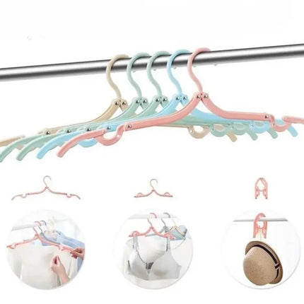 Portable Folding Hangers with Space-Saving Design | Versatile Clothes Organizer for Travel and Home