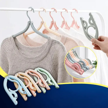 Portable Folding Hangers with Space-Saving Design | Versatile Clothes Organizer for Travel and Home