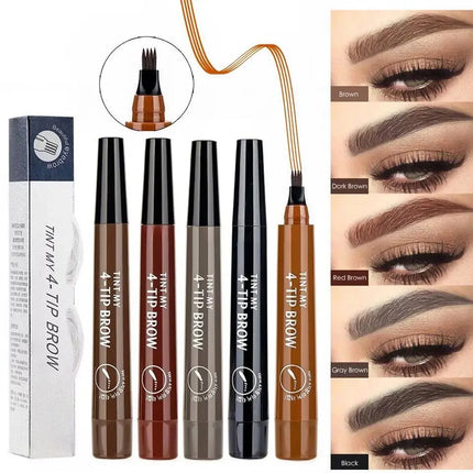 3D Eyebrow Pencil, Dual Ended Brow Definer for Fuller Looking Arches, Precise Strokes for Sparse Brows, 5 Shades