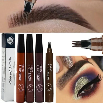 3D Eyebrow Pencil, Dual Ended Brow Definer for Fuller Looking Arches, Precise Strokes for Sparse Brows, 5 Shades