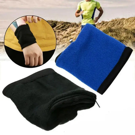 Sports Wristband Wallet for Running, Hands Free Wrist Pouch for ID Cards and Cash, 3 Colors, Gym and Hiking Accessory