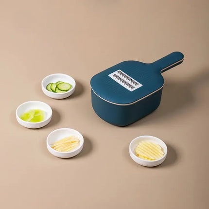 Vegetable Cutter 4-in-1 with Ergonomic Handle, Handheld Kitchen Cutting Tool for Quick Meal Prep, 3 Colors