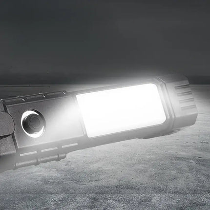 Zoomable LED Flashlight with Adjustable Brightness, Compact Handheld Torch with Wide Flood to Focused Spot Beam for Camping and Outdoor Use