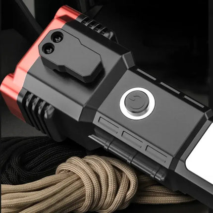 Zoomable LED Flashlight with Adjustable Brightness, Compact Handheld Torch with Wide Flood to Focused Spot Beam for Camping and Outdoor Use